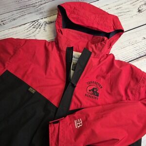 Vintage Boathouse Gore-Tex Red Black Hooded Windbreaker Jacket XL Waterproof USA